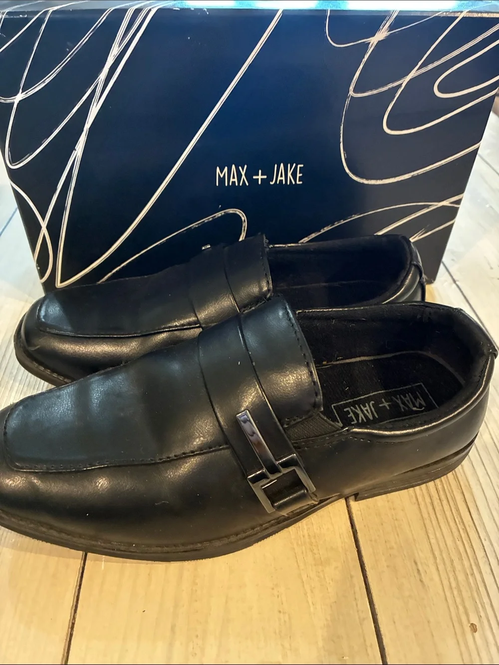 Boy’s Black Slip-On Dress Loafers